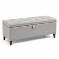 Graue rechteckige Aufbewahrungsbank aus Stoff 120x40x45cm