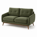 Zweisitzer Sofa mit Holzgestell und Polyestersitz Grün