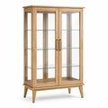 Vitrine aus Eiche mit gehärtetem Glas 180x90x40cm