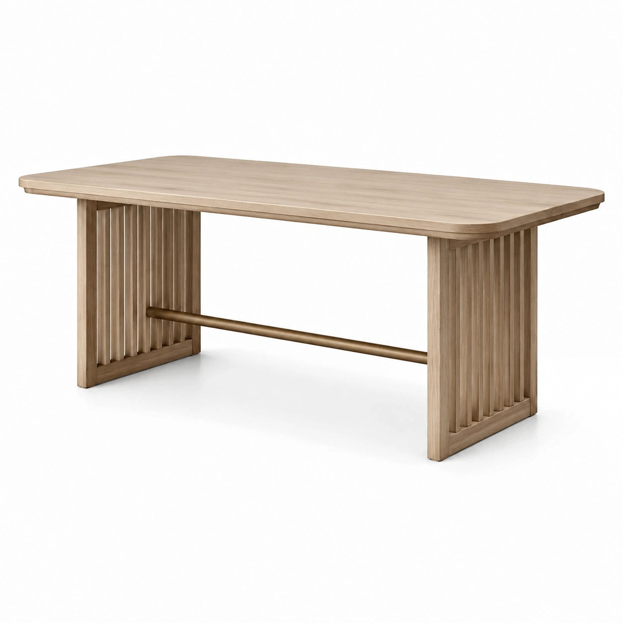 Rechteckiger Esstisch aus Eichenholz 200x90x75 cm
