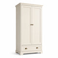 Kleiderschrank mit 2 Türen und Schublade Beige MDF 180cm x 80cm x 50cm
